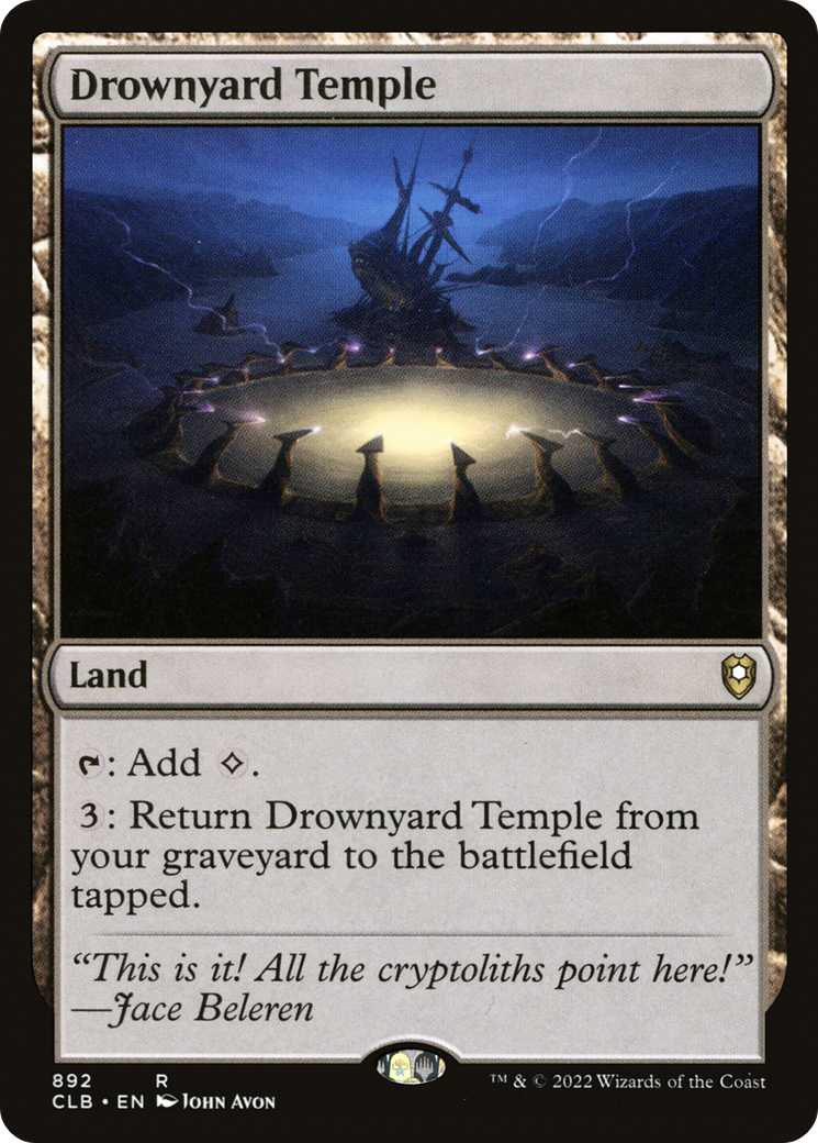 Drownyard Temple (CLB-892) - Commander Legends: Battle for Baldur's Gate - Premium MTG Single from Wizards of the Coast - Just $0.08! Shop now at Game Crave Tournament Store