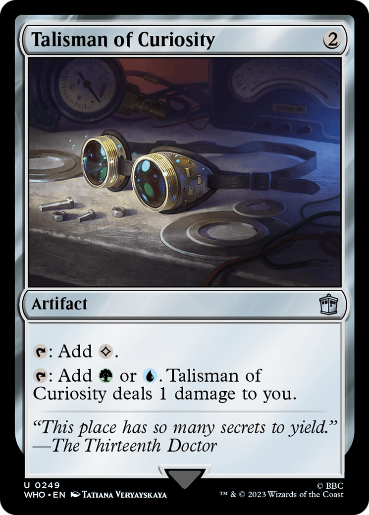 Talisman of Curiosity (WHO-249) - Doctor Who Foil - Premium MTG Single from Wizards of the Coast - Just $0.84! Shop now at Game Crave Tournament Store