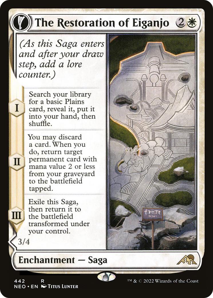 The Restoration of Eiganjo // Architect of Restoration (NEO-442) - Kamigawa: Neon Dynasty: (Extended Art, fandfc) - Premium MTG Single from Wizards of the Coast - Just $0.08! Shop now at Game Crave Tournament Store