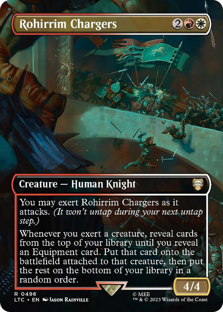 Rohirrim Chargers (LTC-496) - Tales of Middle-earth Commander (Borderless) Foil - Premium MTG Single from Wizards of the Coast - Just $0.08! Shop now at Game Crave Tournament Store