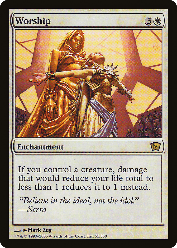 Worship (9ED-55★) - Ninth Edition Foil - Premium MTG Single from Wizards of the Coast - Just $2.40! Shop now at Game Crave Tournament Store