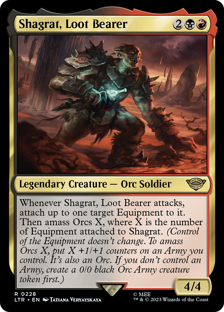 Shagrat, Loot Bearer (LTR-228) - The Lord of the Rings: Tales of Middle-earth - Premium MTG Single from Wizards of the Coast - Just $0.08! Shop now at Game Crave Tournament Store
