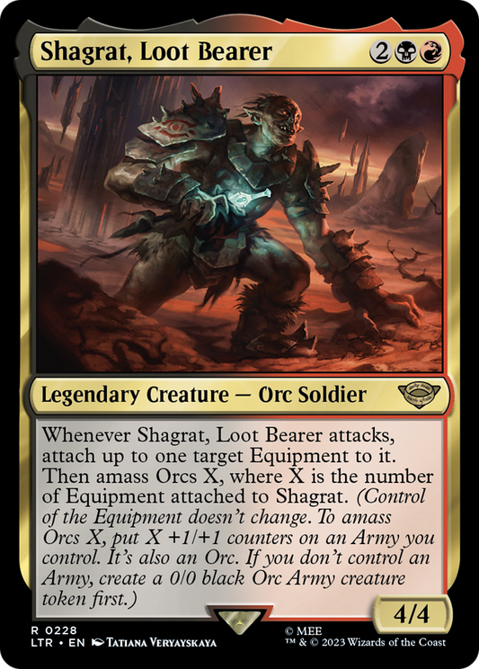 Shagrat, Loot Bearer (LTR-228) - The Lord of the Rings: Tales of Middle-earth Foil - Premium MTG Single from Wizards of the Coast - Just $0.08! Shop now at Game Crave Tournament Store
