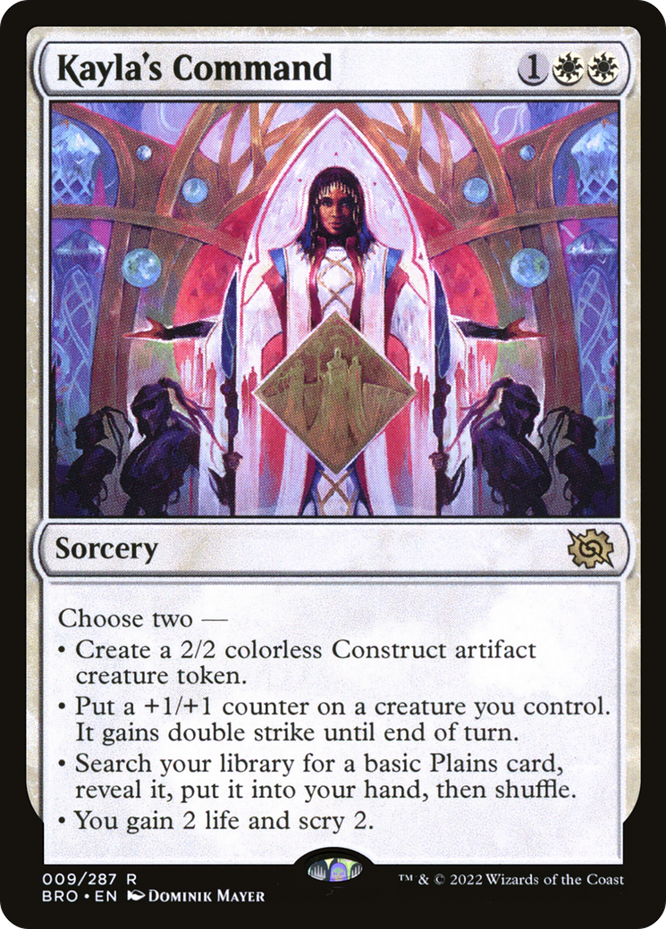 Kayla's Command (BRO-009) - The Brothers' War - Premium MTG Single from Wizards of the Coast - Just $0.08! Shop now at Game Crave Tournament Store