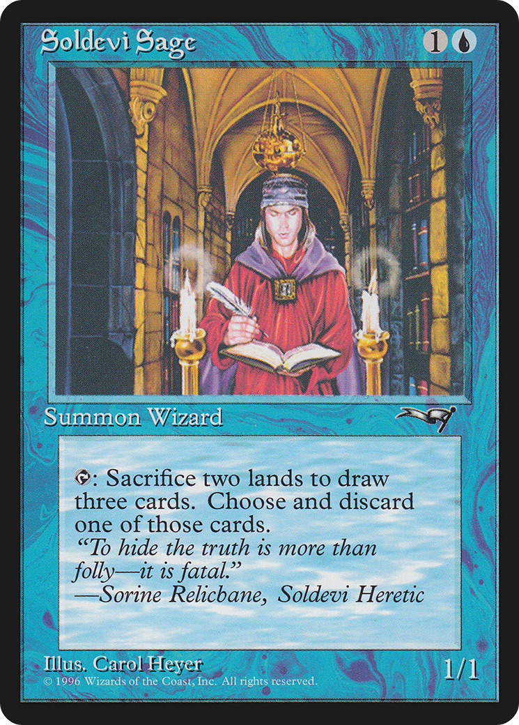 Soldevi Sage (ALL-34A) - Alliances - Premium MTG Single from Wizards of the Coast - Just $0.25! Shop now at Game Crave Tournament Store