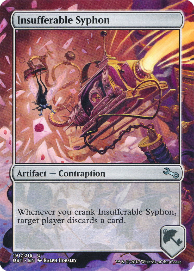 Insufferable Syphon (UST-191) - Unstable (Borderless) Foil - Premium MTG Single from Wizards of the Coast - Just $0.45! Shop now at Game Crave Tournament Store