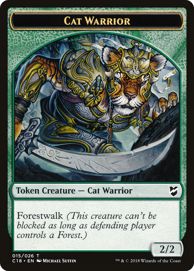Cat Warrior (TC18-015) - Commander 2018 Tokens - Premium MTG Single from Wizards of the Coast - Just $0! Shop now at Game Crave Tournament Store