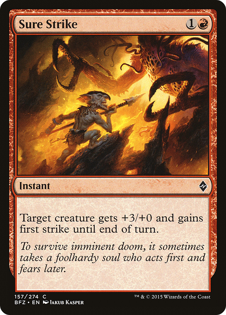 Sure Strike (BFZ-157) - Battle for Zendikar - Premium MTG Single from Wizards of the Coast - Just $0.18! Shop now at Game Crave Tournament Store