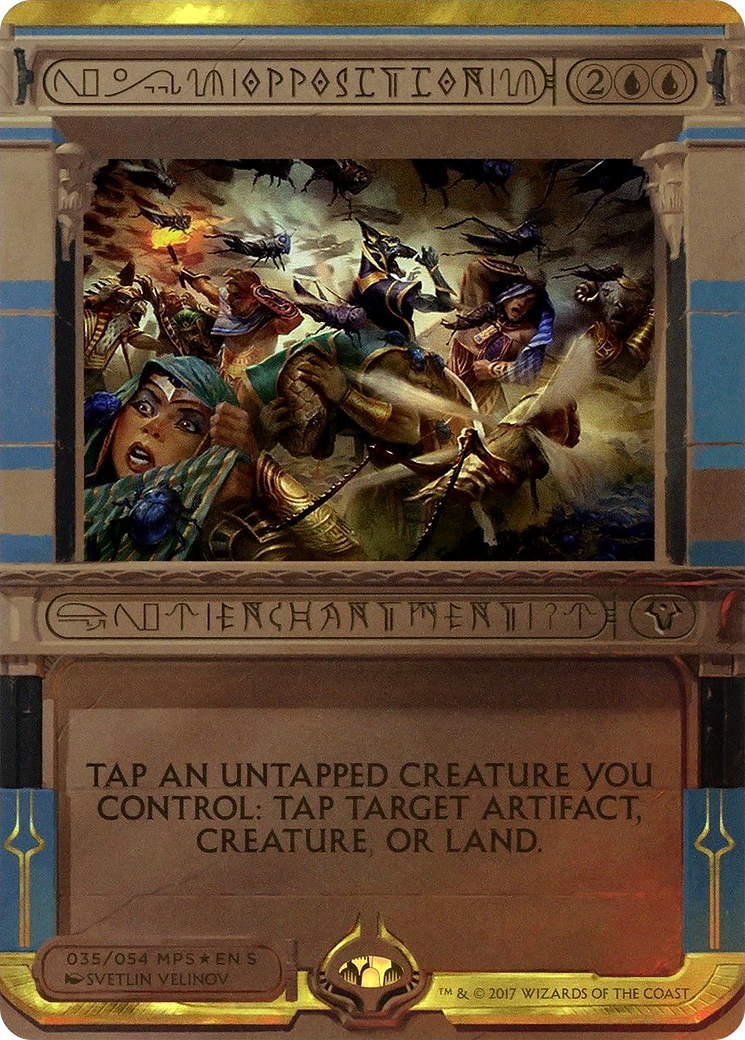 Opposition (MP2-035) - Amonkhet Invocations (Borderless) Foil - Premium MTG Single from Wizards of the Coast - Just $6.56! Shop now at Game Crave Tournament Store
