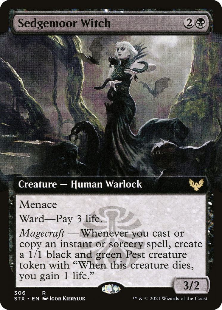 Sedgemoor Witch (STX-306) - Strixhaven: School of Mages: (Extended Art) - Premium MTG Single from Wizards of the Coast - Just $1.17! Shop now at Game Crave Tournament Store