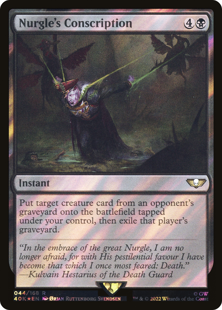 Nurgle's Conscription (40K-44★) - Warhammer 40,000 Commander Foil - Premium MTG Single from Wizards of the Coast - Just $0.08! Shop now at Game Crave Tournament Store