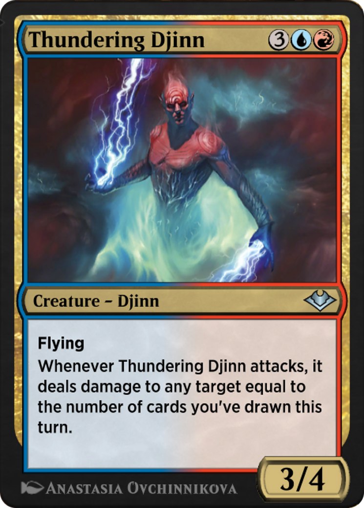 Thundering Djinn (J21-725) - Jumpstart: Historic Horizons - Premium MTG Single from Wizards of the Coast - Just $0! Shop now at Game Crave Tournament Store