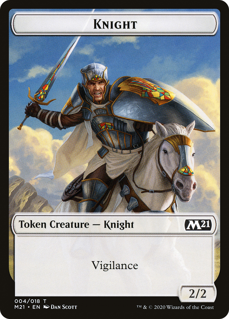 Knight (TM21-004) - Core Set 2021 Tokens Foil - Premium MTG Single from Wizards of the Coast - Just $0! Shop now at Game Crave Tournament Store