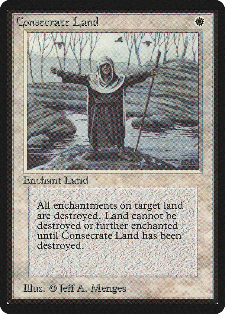 Consecrate Land (LEB-015) - Limited Edition Beta - Premium MTG Single from Wizards of the Coast - Just $5.28! Shop now at Game Crave Tournament Store