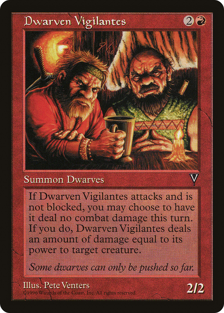 Dwarven Vigilantes (VIS-077) - Visions - Premium MTG Single from Wizards of the Coast - Just $0.08! Shop now at Game Crave Tournament Store