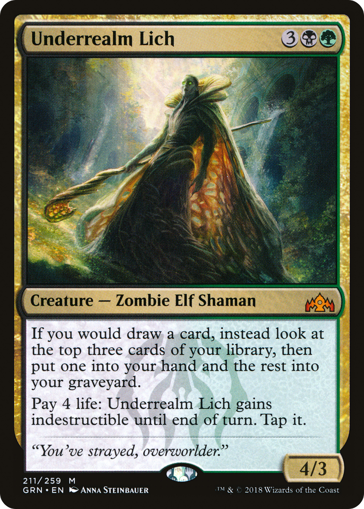 Underrealm Lich (GRN-211) - Guilds of Ravnica - Premium MTG Single from Wizards of the Coast - Just $6.75! Shop now at Game Crave Tournament Store