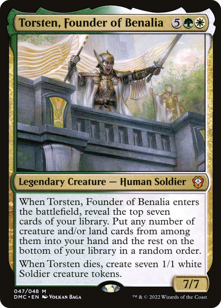 Torsten, Founder of Benalia (DMC-047) - Dominaria United Commander - Premium MTG Single from Wizards of the Coast - Just $0.18! Shop now at Game Crave Tournament Store