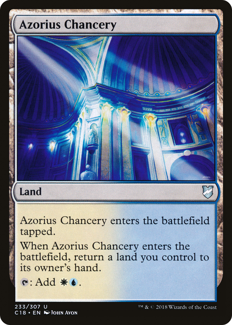 Azorius Chancery (C18-233) - Commander 2018 - Premium MTG Single from Wizards of the Coast - Just $0.08! Shop now at Game Crave Tournament Store