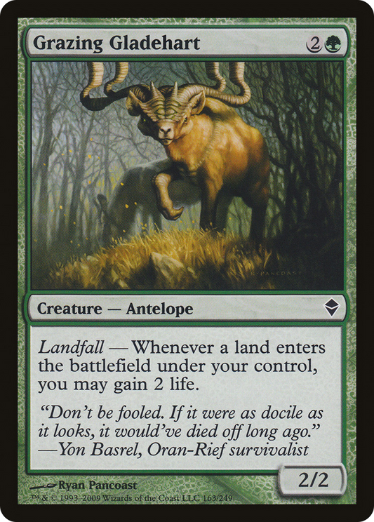 Grazing Gladehart (ZEN-163) - Zendikar Foil - Premium MTG Single from Wizards of the Coast - Just $1.33! Shop now at Game Crave Tournament Store