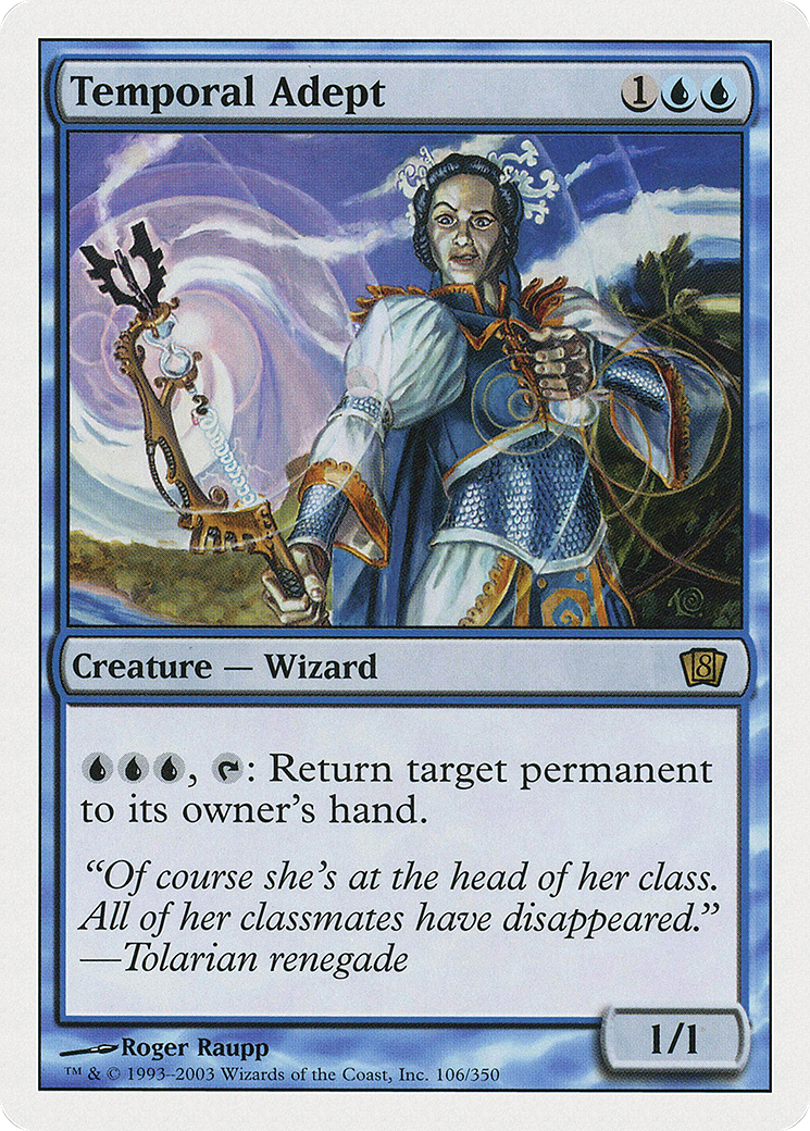 Temporal Adept (8ED-106) - Eighth Edition - Premium MTG Single from Wizards of the Coast - Just $0.08! Shop now at Game Crave Tournament Store