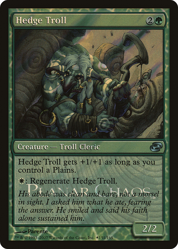 Hedge Troll (PPLC-151★) - Planar Chaos Promos Foil - Premium MTG Single from Wizards of the Coast - Just $0.41! Shop now at Game Crave Tournament Store