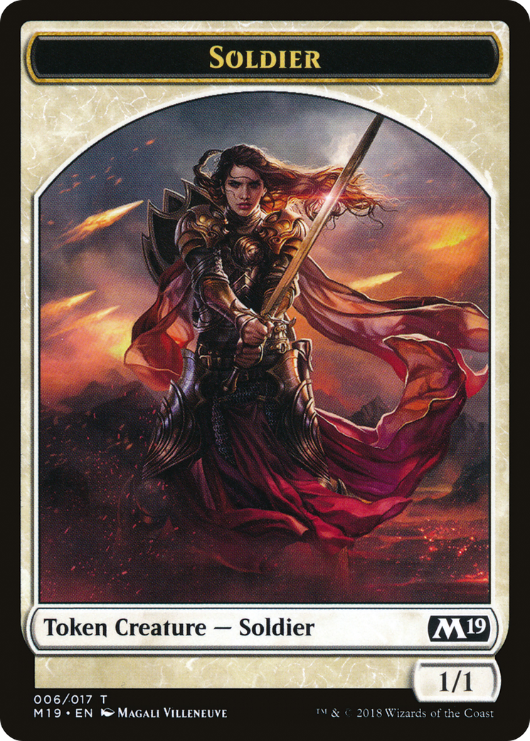 Soldier (TM19-006) - Core Set 2019 Tokens - Premium MTG Single from Wizards of the Coast - Just $0.08! Shop now at Game Crave Tournament Store