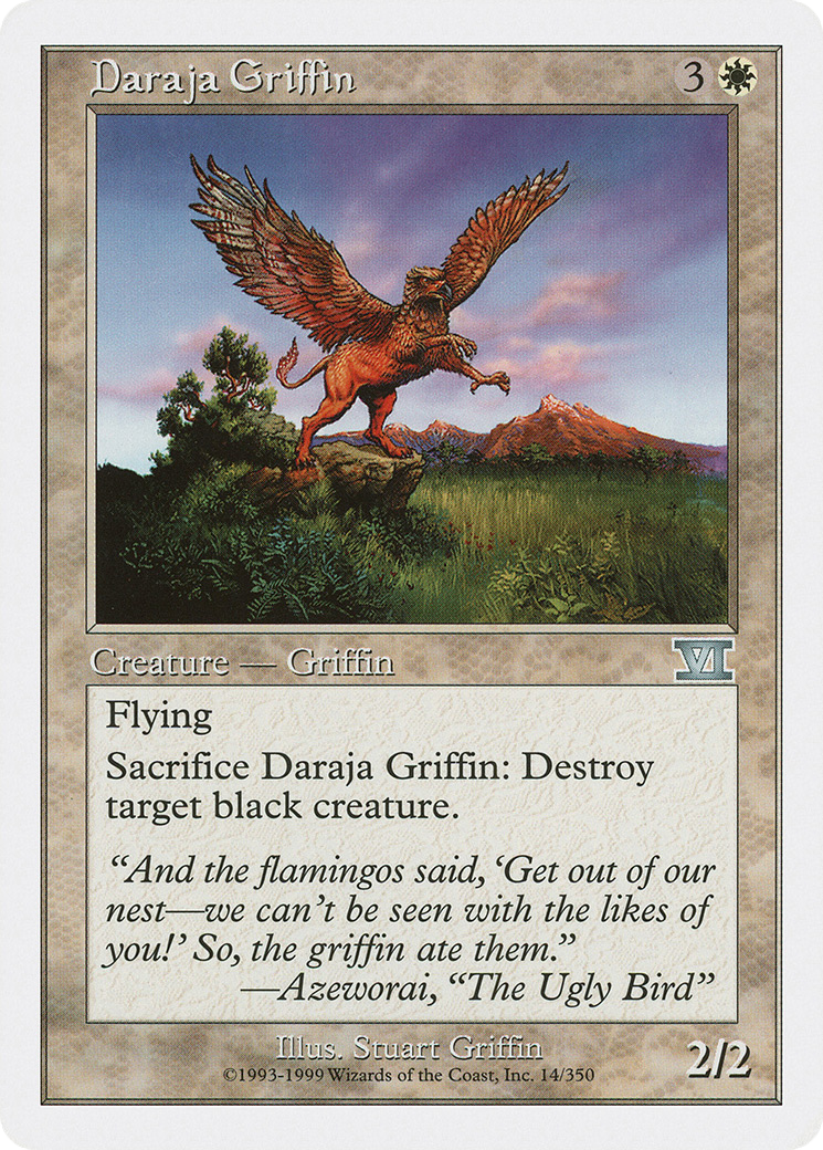 Daraja Griffin (6ED-014) - Classic Sixth Edition - Premium MTG Single from Wizards of the Coast - Just $0.08! Shop now at Game Crave Tournament Store