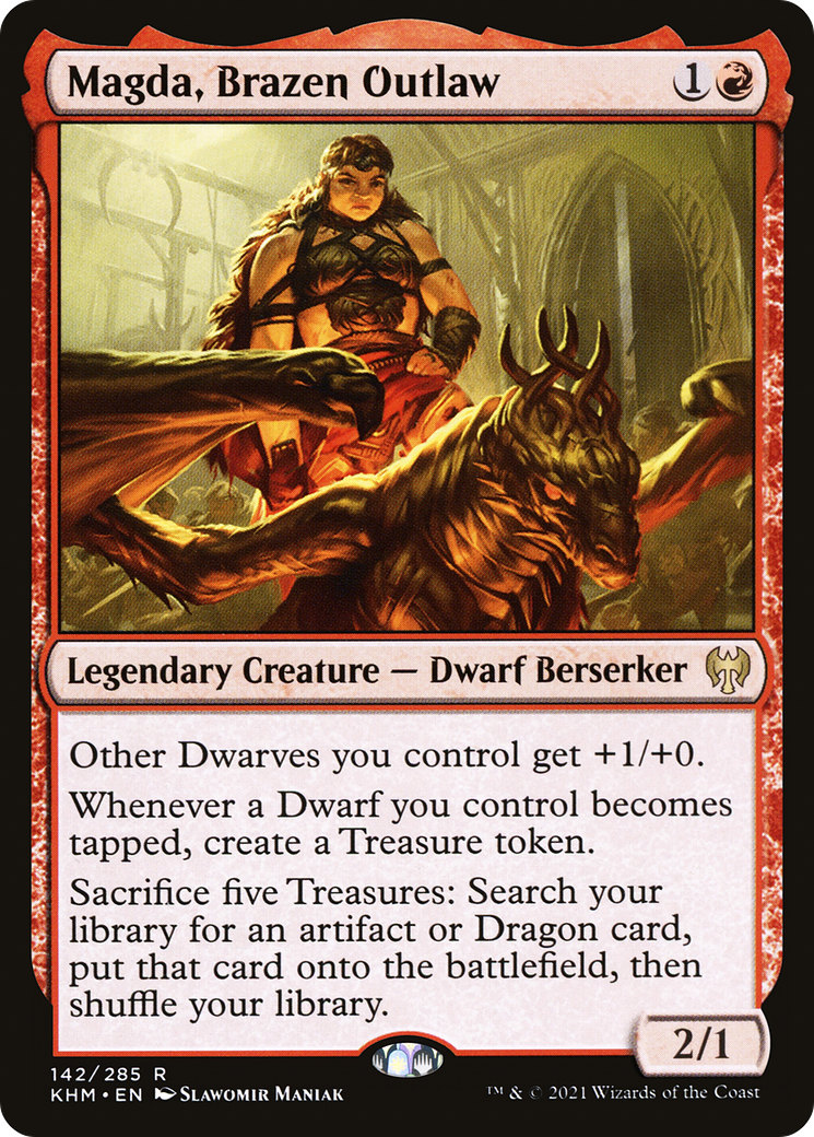 Magda, Brazen Outlaw (KHM-142) - Kaldheim Foil - Premium MTG Single from Wizards of the Coast - Just $1.43! Shop now at Game Crave Tournament Store