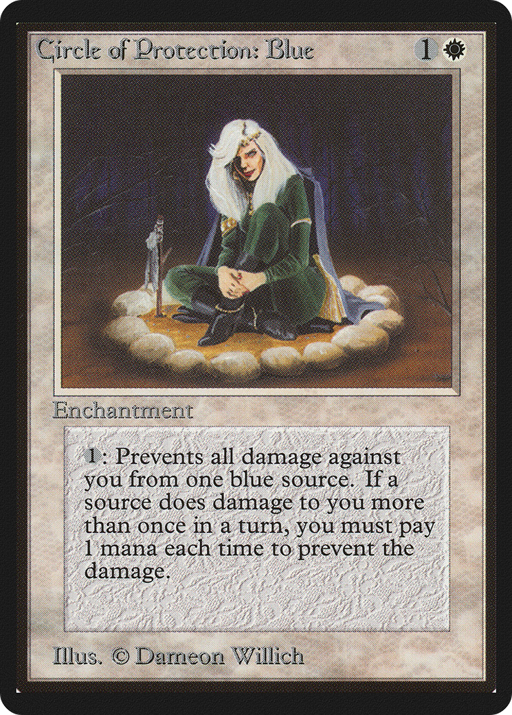Circle of Protection: Blue (LEB-011) - Limited Edition Beta - Premium MTG Single from Wizards of the Coast - Just $1.24! Shop now at Game Crave Tournament Store