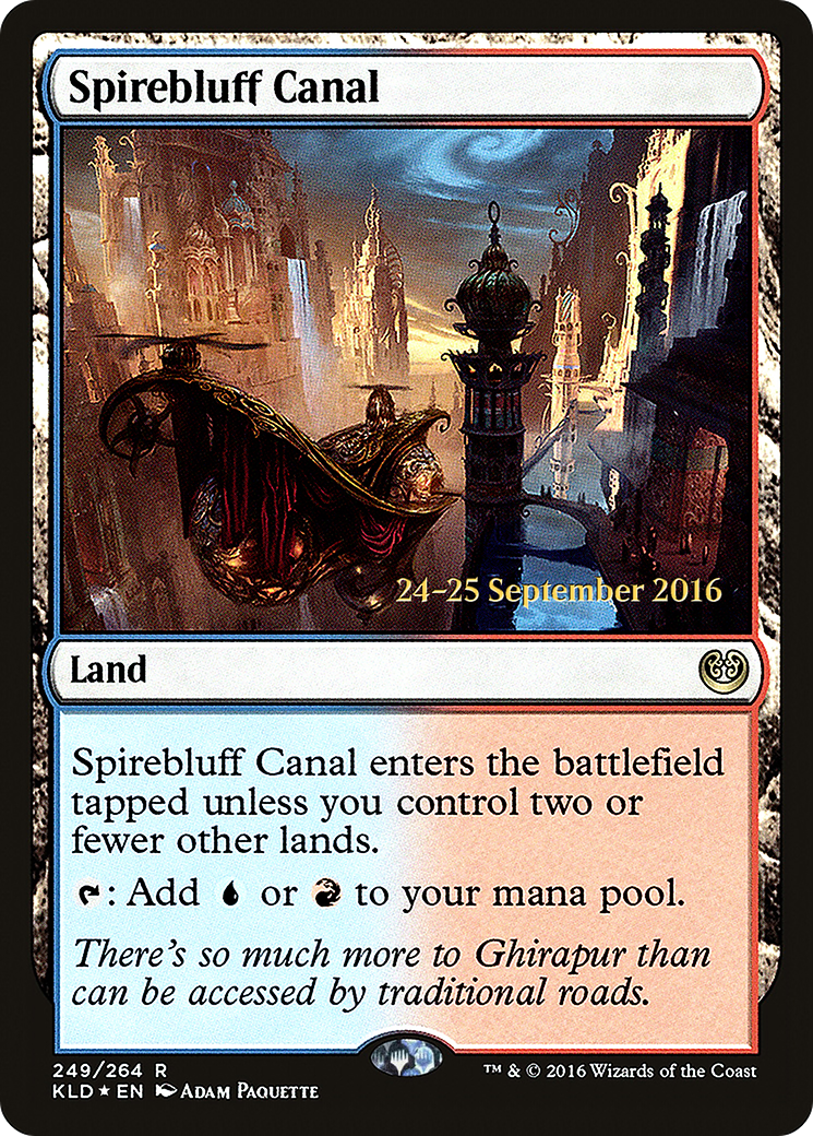 Spirebluff Canal (PKLD-249S) - Kaladesh Promos Foil - Premium MTG Single from Wizards of the Coast - Just $1.69! Shop now at Game Crave Tournament Store