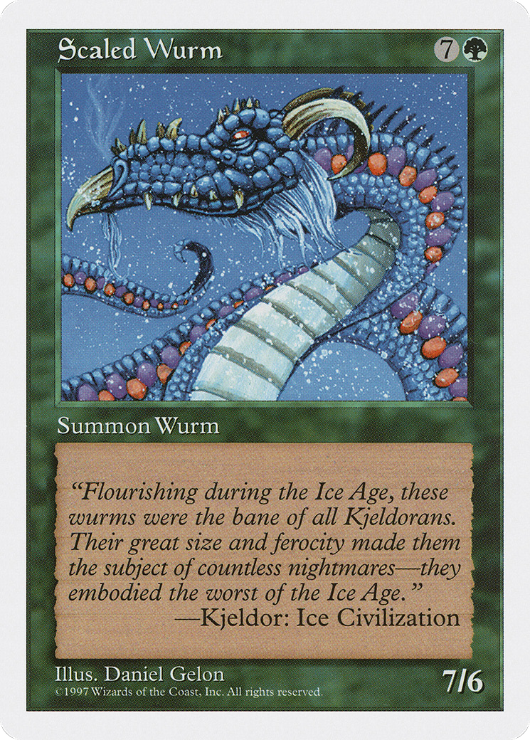 Scaled Wurm (5ED-322) - Fifth Edition - Premium MTG Single from Wizards of the Coast - Just $0.08! Shop now at Game Crave Tournament Store