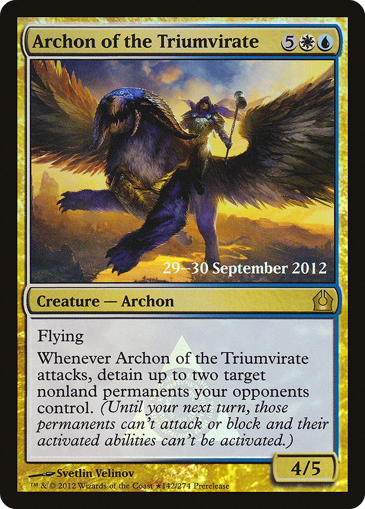 Archon of the Triumvirate (PRTR-142★) - Return to Ravnica Promos Foil - Premium MTG Single from Wizards of the Coast - Just $0.08! Shop now at Game Crave Tournament Store