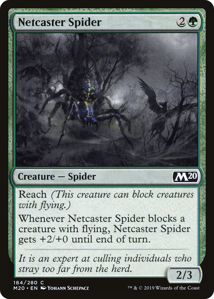 Netcaster Spider (M20-184) - Core Set 2020 - Premium MTG Single from Wizards of the Coast - Just $0.25! Shop now at Game Crave Tournament Store