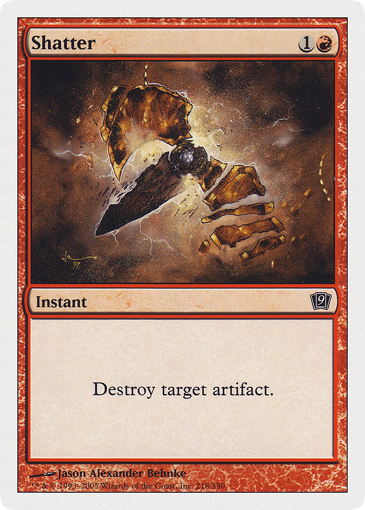 Shatter (9ED-218) - Ninth Edition - Premium MTG Single from Wizards of the Coast - Just $0.25! Shop now at Game Crave Tournament Store