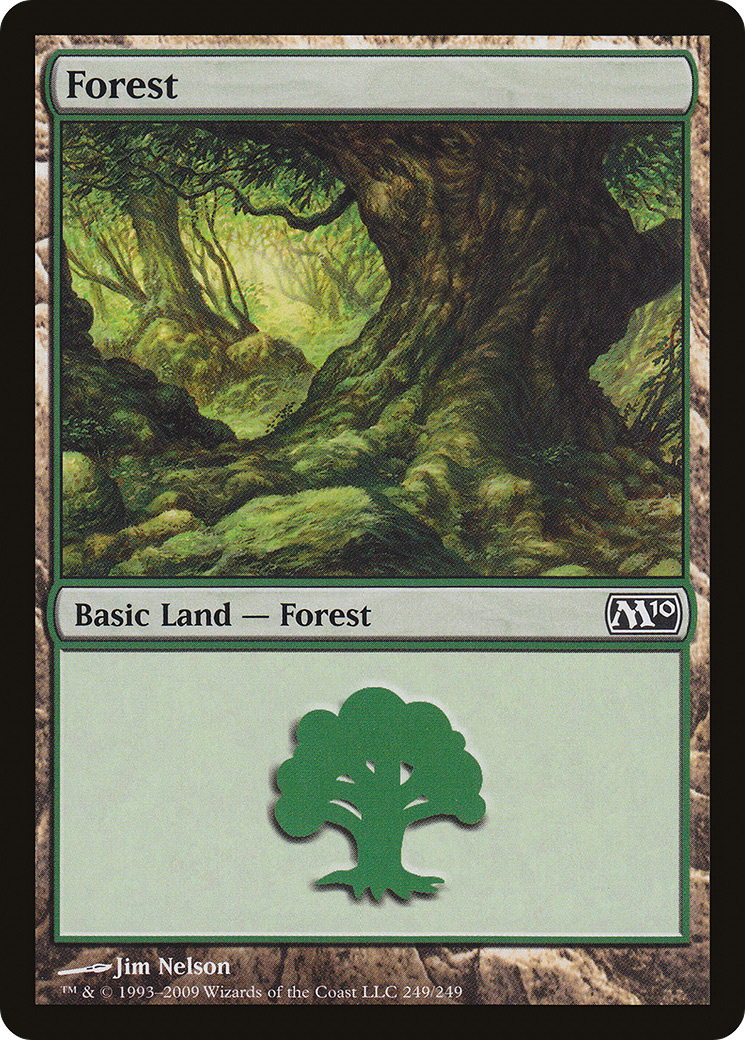 Forest (M10-249) - Magic 2010 Foil - Premium MTG Single from Wizards of the Coast - Just $0.27! Shop now at Game Crave Tournament Store