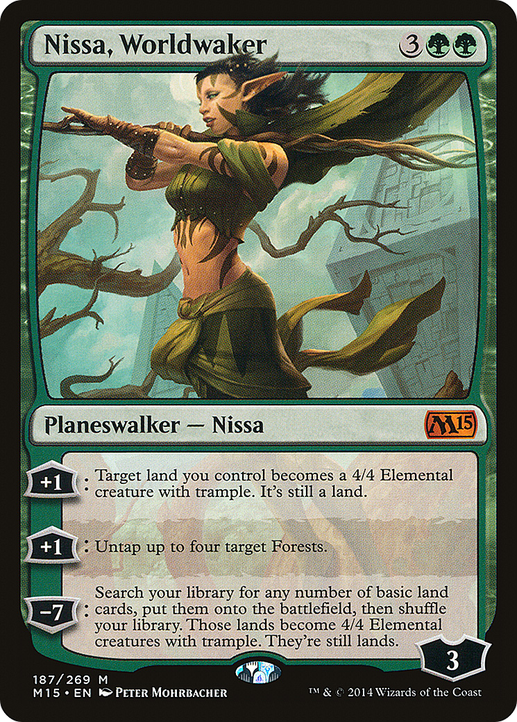 Nissa, Worldwaker (M15-187) - Magic 2015 Foil - Premium MTG Single from Wizards of the Coast - Just $3.70! Shop now at Game Crave Tournament Store