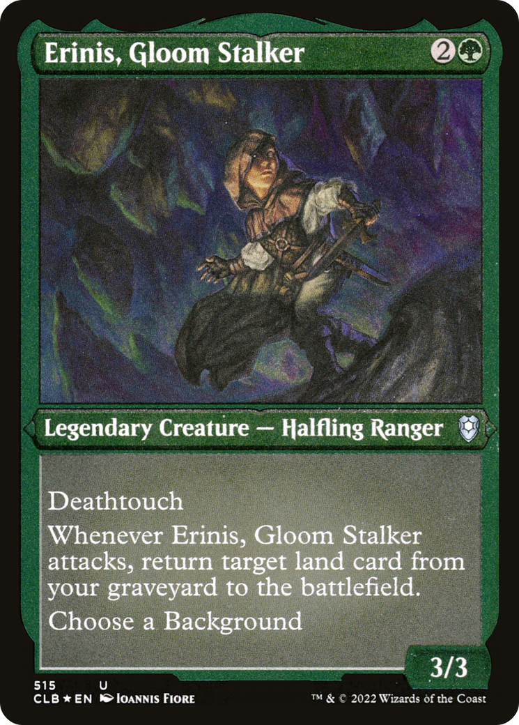 Erinis, Gloom Stalker (CLB-515) - Commander Legends: Battle for Baldur's Gate Etched Foil - Premium MTG Single from Wizards of the Coast - Just $0.08! Shop now at Game Crave Tournament Store