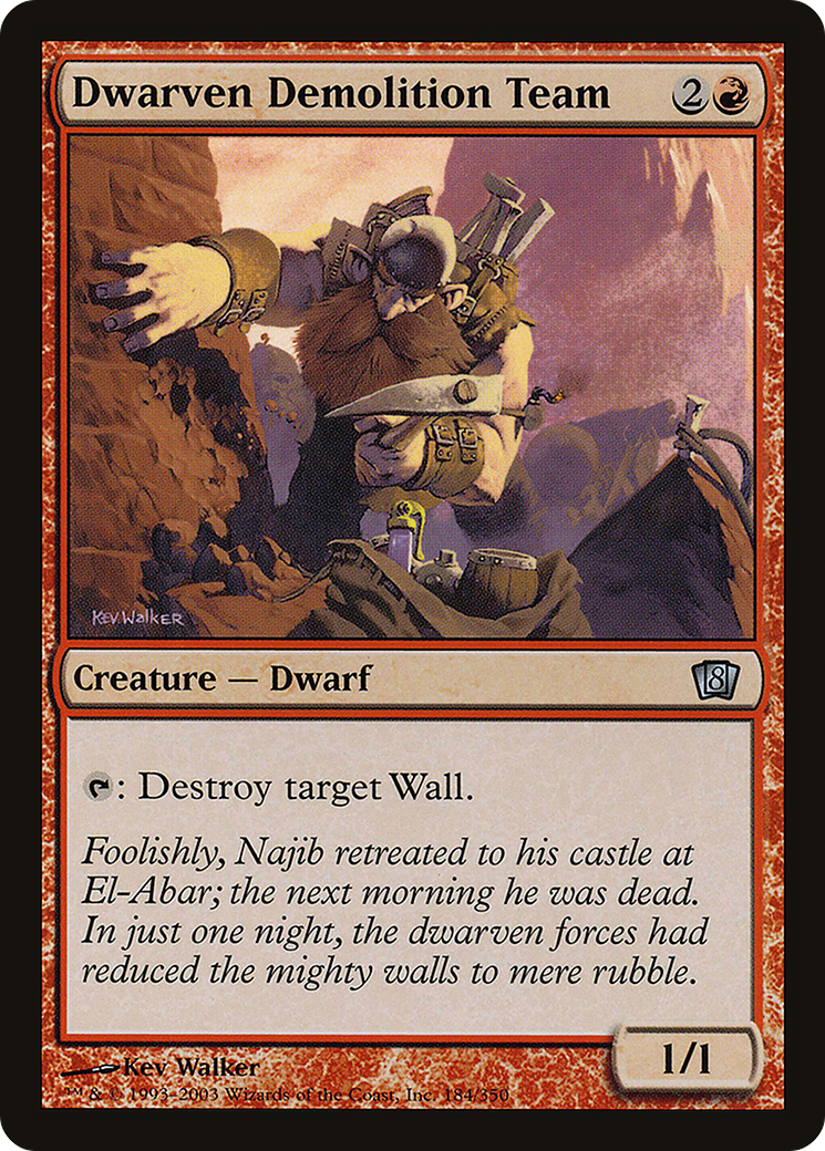 Dwarven Demolition Team (8ED-184★) - Eighth Edition Foil - Premium MTG Single from Wizards of the Coast - Just $0.13! Shop now at Game Crave Tournament Store