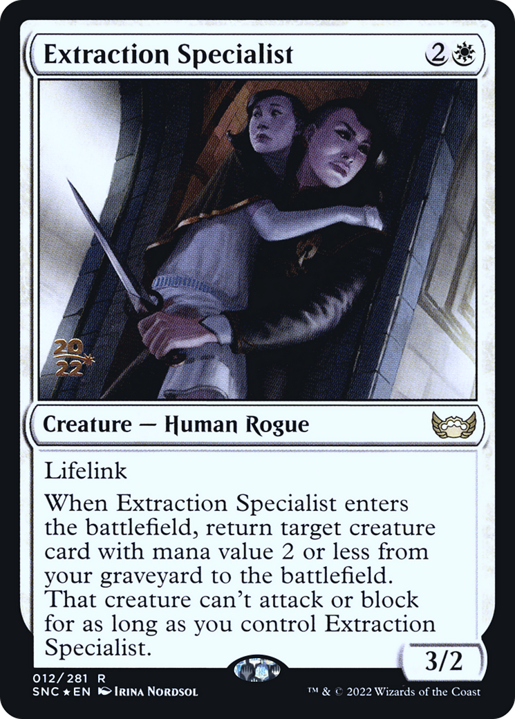 Extraction Specialist (PSNC-12S) - Streets of New Capenna Promos Foil - Premium MTG Single from Wizards of the Coast - Just $0.37! Shop now at Game Crave Tournament Store