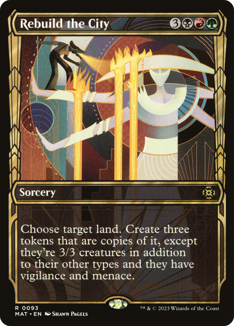 Rebuild the City (MAT-093) - March of the Machine: The Aftermath: (Showcase) Foil - Premium MTG Single from Wizards of the Coast - Just $0.08! Shop now at Game Crave Tournament Store
