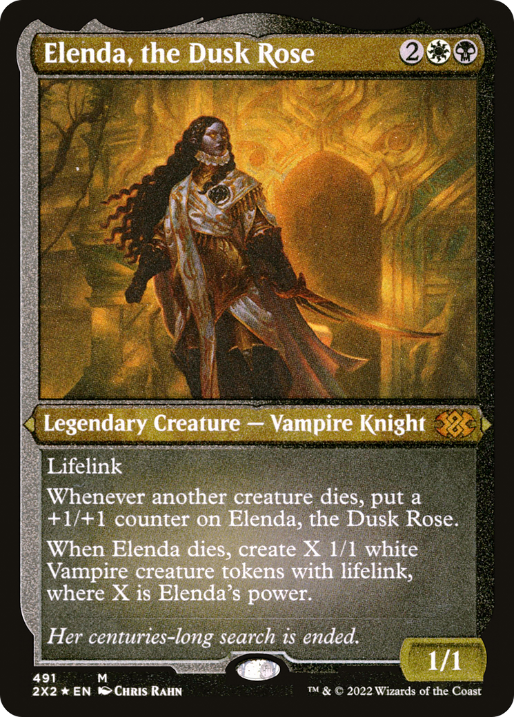 Elenda, the Dusk Rose (2X2-491) - Double Masters 2022 Etched Foil - Premium MTG Single from Wizards of the Coast - Just $3.50! Shop now at Game Crave Tournament Store
