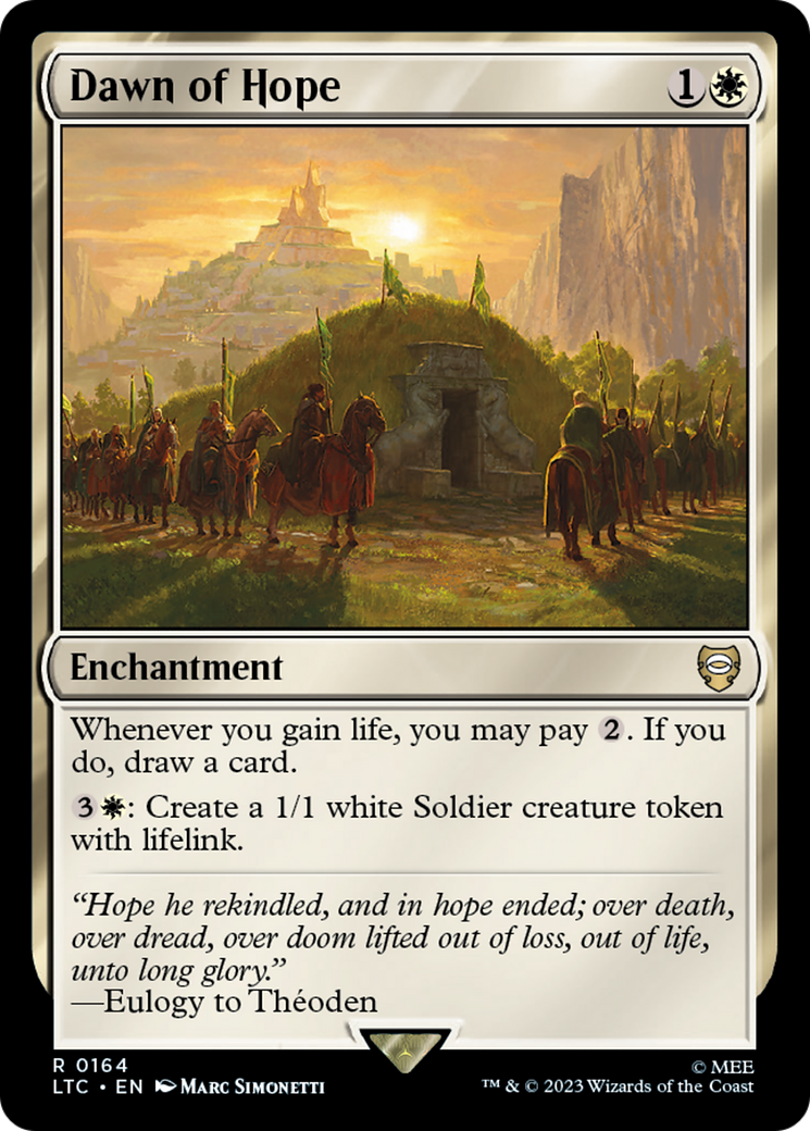 Dawn of Hope (LTC-164) - Tales of Middle-earth Commander - Premium MTG Single from Wizards of the Coast - Just $0.24! Shop now at Game Crave Tournament Store