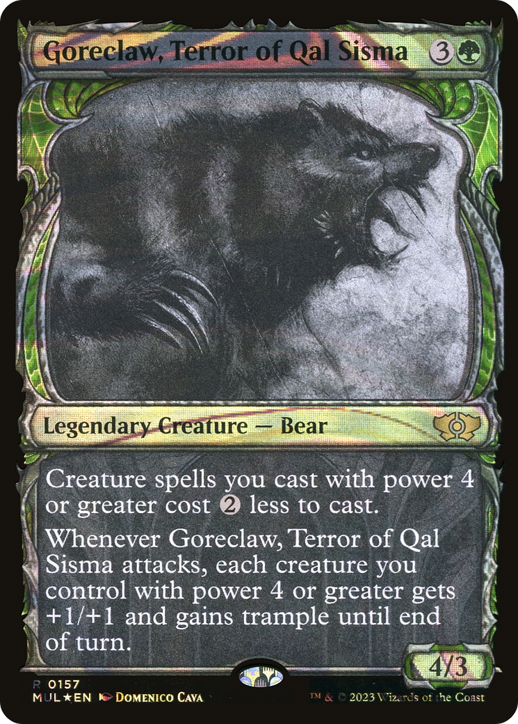 Goreclaw, Terror of Qal Sisma (MUL-157) - Multiverse Legends: (Showcase) Foil - Premium MTG Single from Wizards of the Coast - Just $3.22! Shop now at Game Crave Tournament Store
