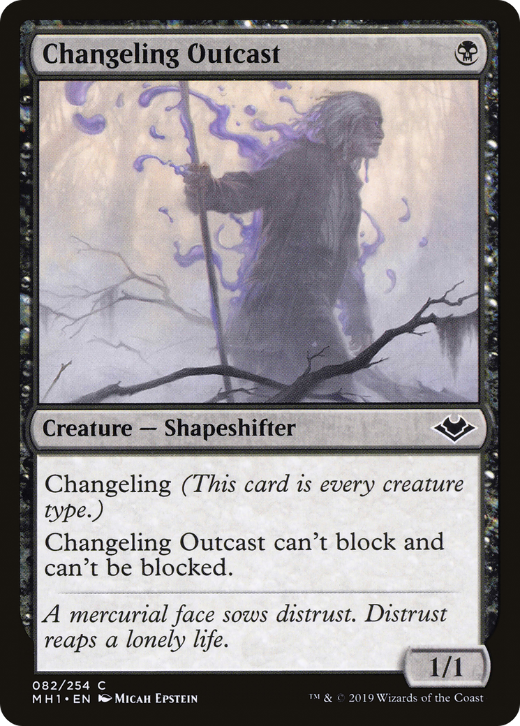 Changeling Outcast (MH1-082) - Modern Horizons Foil - Premium MTG Single from Wizards of the Coast - Just $2.02! Shop now at Game Crave Tournament Store