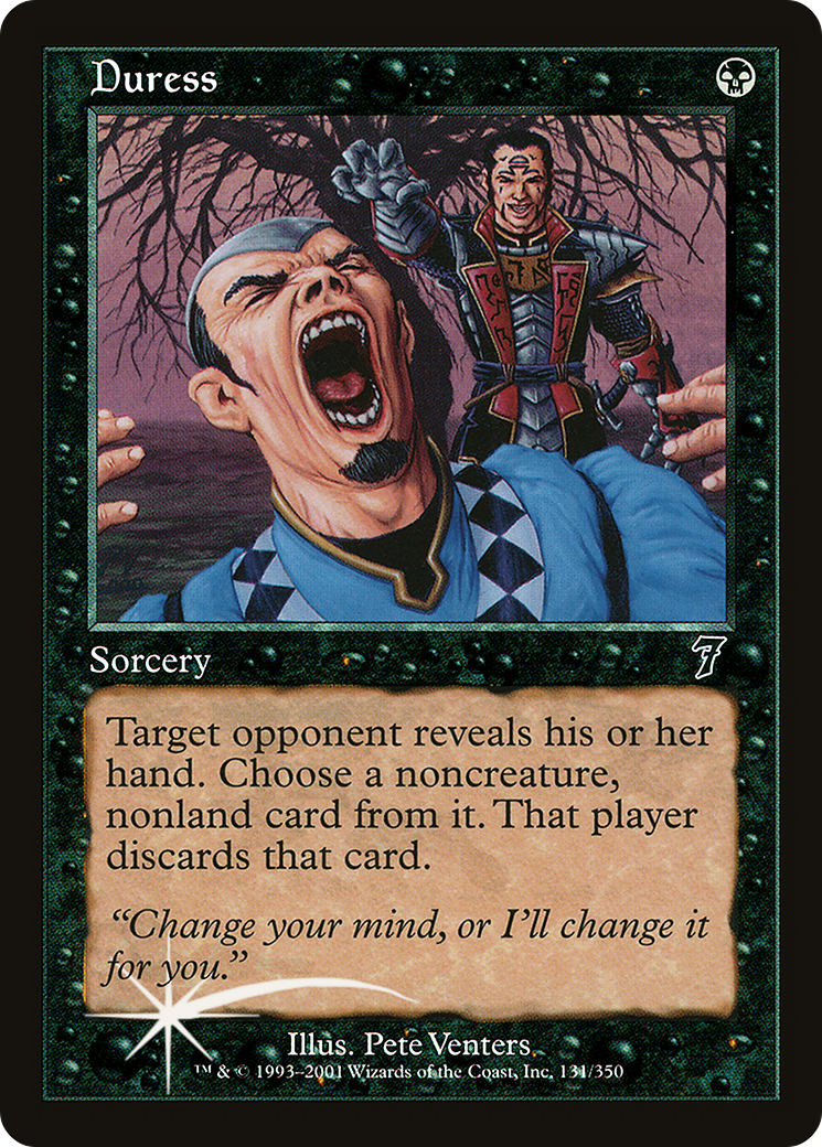 Duress (7ED-131★) - Seventh Edition Foil - Premium MTG Single from Wizards of the Coast - Just $17.94! Shop now at Game Crave Tournament Store