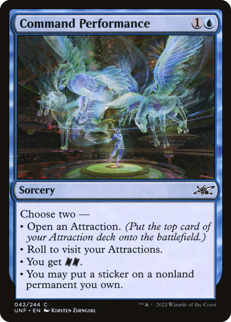 Command Performance (UNF-042) - Unfinity Foil - Premium MTG Single from Wizards of the Coast - Just $0.08! Shop now at Game Crave Tournament Store