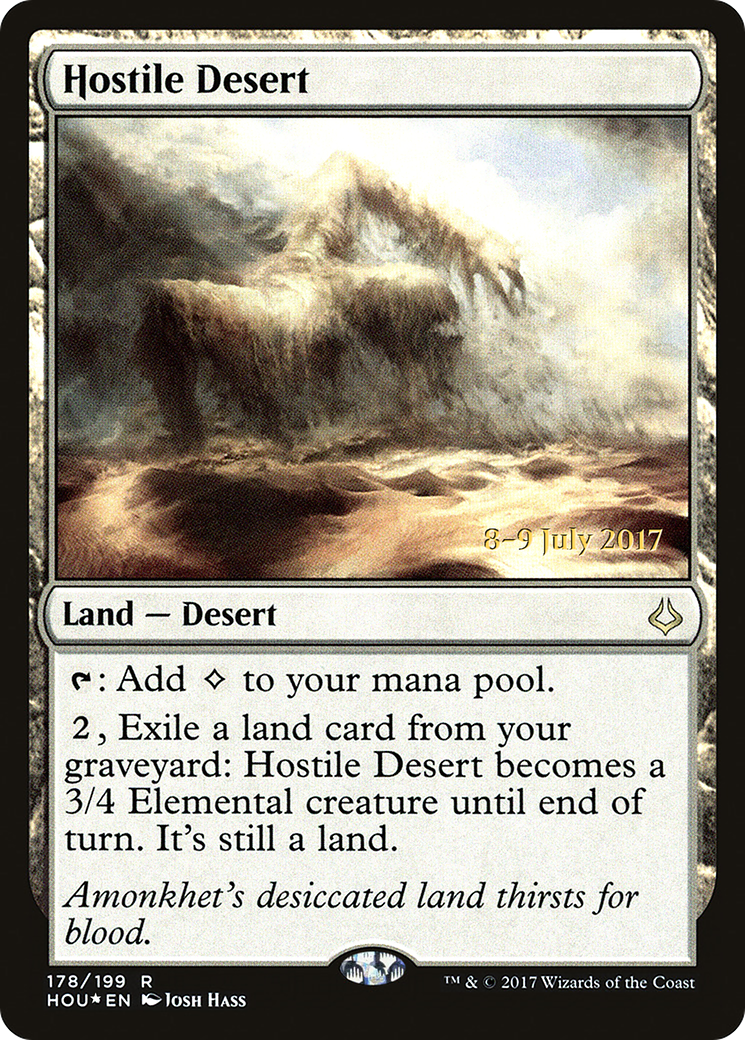 Hostile Desert (PHOU-178S) - Hour of Devastation Promos Foil - Premium MTG Single from Wizards of the Coast - Just $0.14! Shop now at Game Crave Tournament Store
