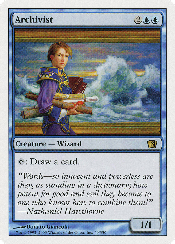 Archivist (8ED-060) - Eighth Edition - Premium MTG Single from Wizards of the Coast - Just $0.10! Shop now at Game Crave Tournament Store