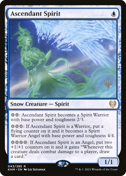 Ascendant Spirit (PKHM-43P) - Kaldheim Promos: (snow) - Premium MTG Single from Wizards of the Coast - Just $0.08! Shop now at Game Crave Tournament Store