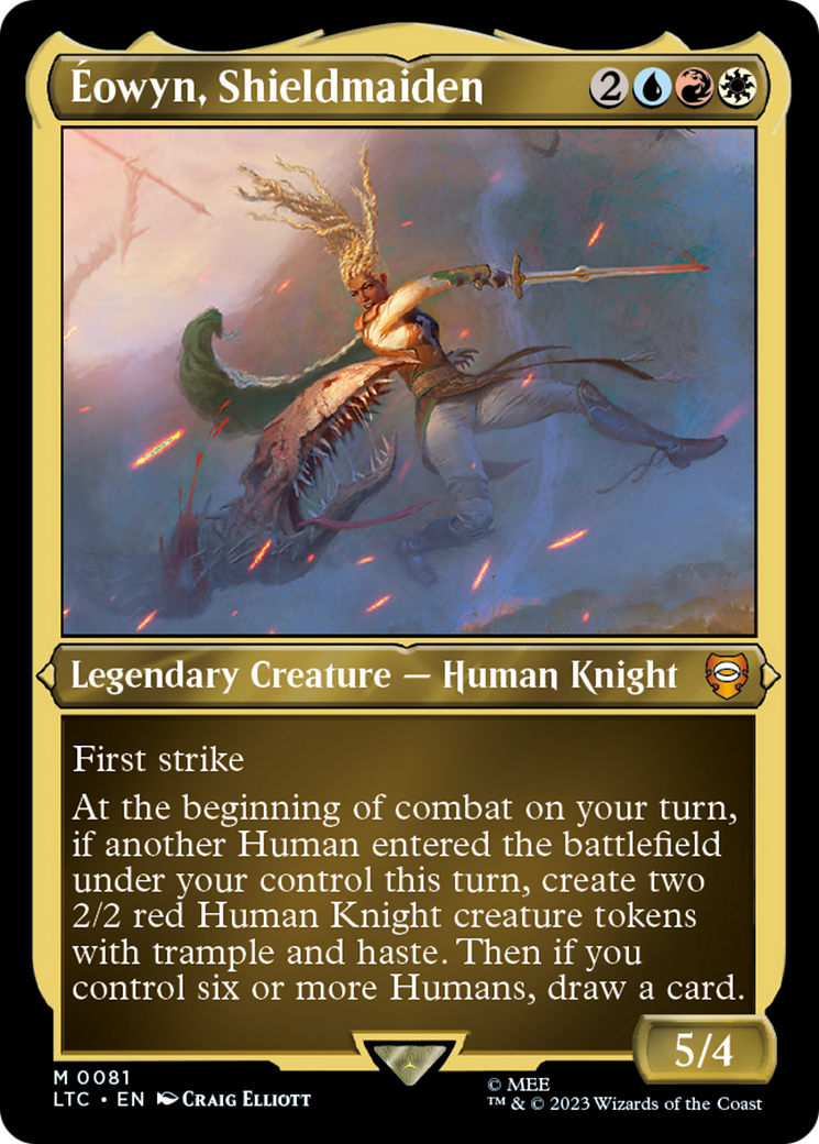 Éowyn, Shieldmaiden (LTC-081) - Tales of Middle-earth Commander Etched Foil - Premium MTG Single from Wizards of the Coast - Just $0.08! Shop now at Game Crave Tournament Store